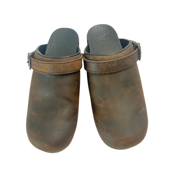 DANSKO Ingrid Slip On Mules Leather in Antique Brown Oiled Size 39 (US 8.5-9) - Picture 3 of 16